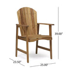 Christopher Knight Home Malibu Outdoor Acacia Wood Adirondack Dining Chairs (Set of 2)