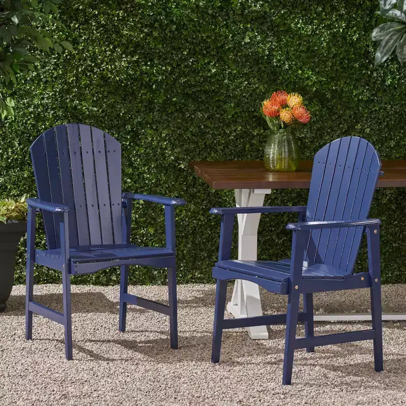 Christopher Knight Home Malibu Outdoor Acacia Wood Adirondack Dining Chairs (Set of 2)