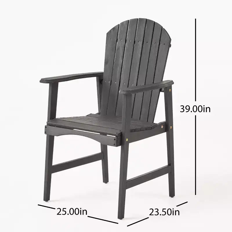 Christopher Knight Home Malibu Outdoor Acacia Wood Adirondack Dining Chairs (Set of 2)