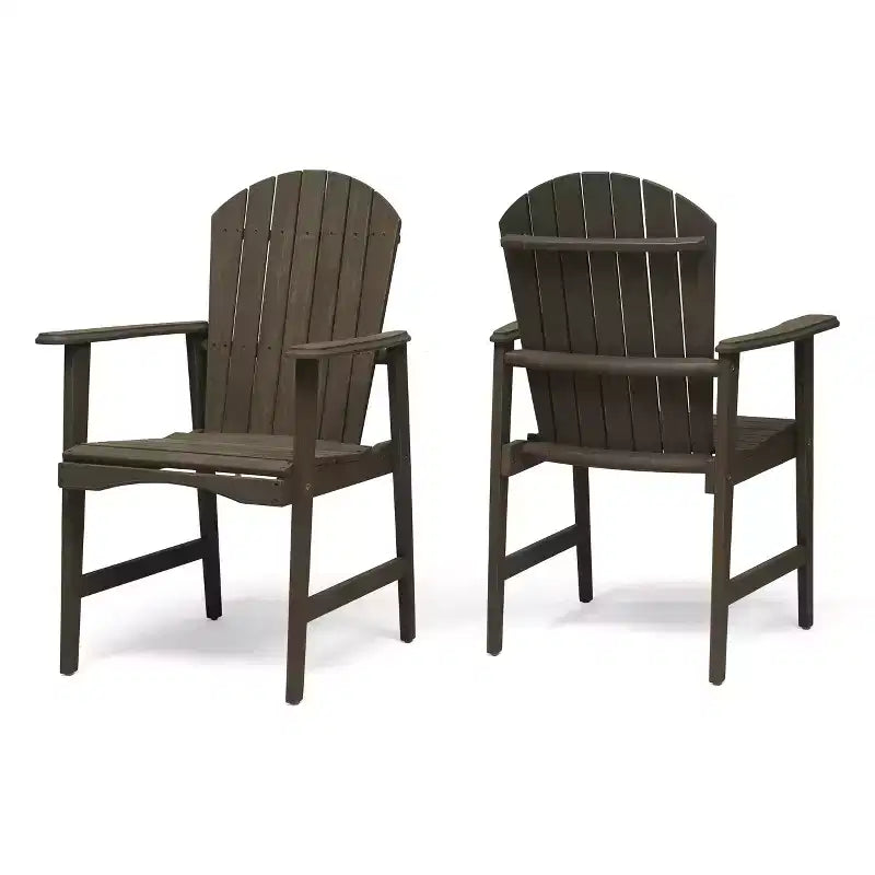 Christopher Knight Home Malibu Sedie da Pranzo Adirondack da Esterni in Legno di Acacia (Set da 2)
