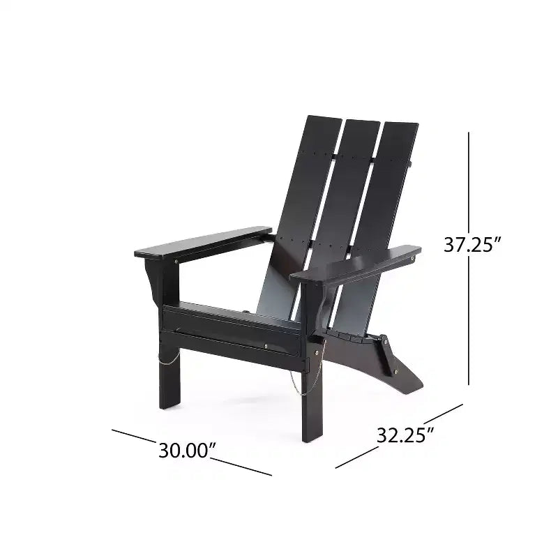 GDFStudio Gurekam Outdoor Acacia Wood Folding High Back Adirondack Chair