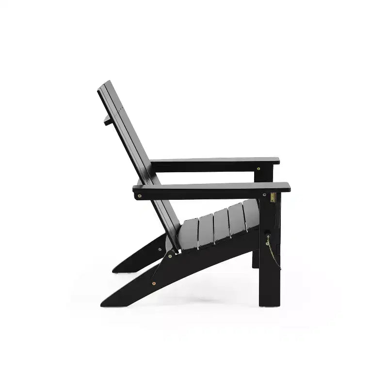 GDFStudio Gurekam Outdoor Acacia Wood Folding High Back Adirondack Chair