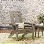 GDFStudio Gurekam Outdoor Acacia Wood Folding High Back Adirondack Chair