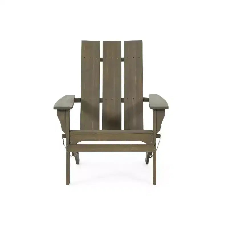 GDFStudio Gurekam Outdoor Acacia Wood Folding High Back Adirondack Chair