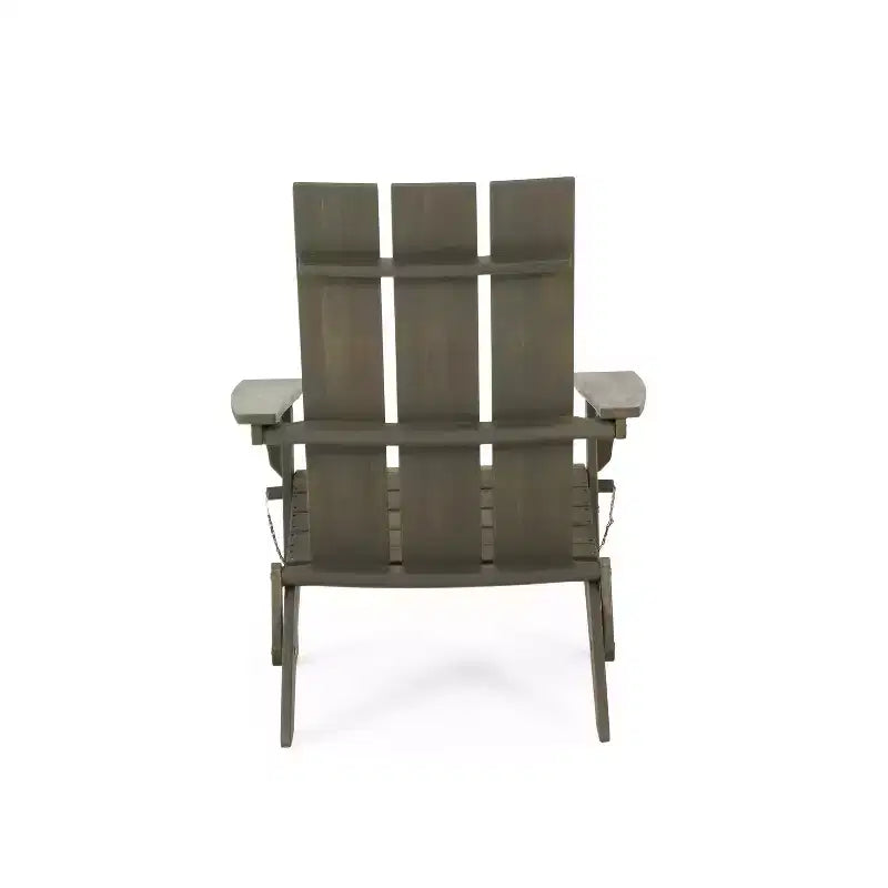 GDFStudio Gurekam Outdoor Acacia Wood Folding High Back Adirondack Chair
