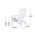 GDFStudio Gurekam Outdoor Acacia Wood Folding High Back Adirondack Chair