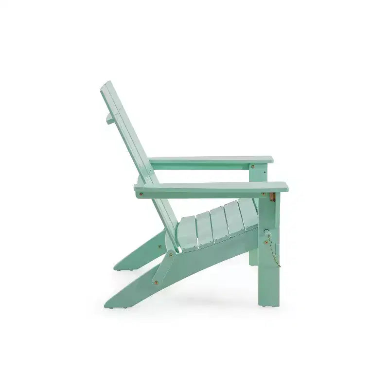 GDFStudio Gurekam Outdoor Acacia Wood Folding High Back Adirondack Chair