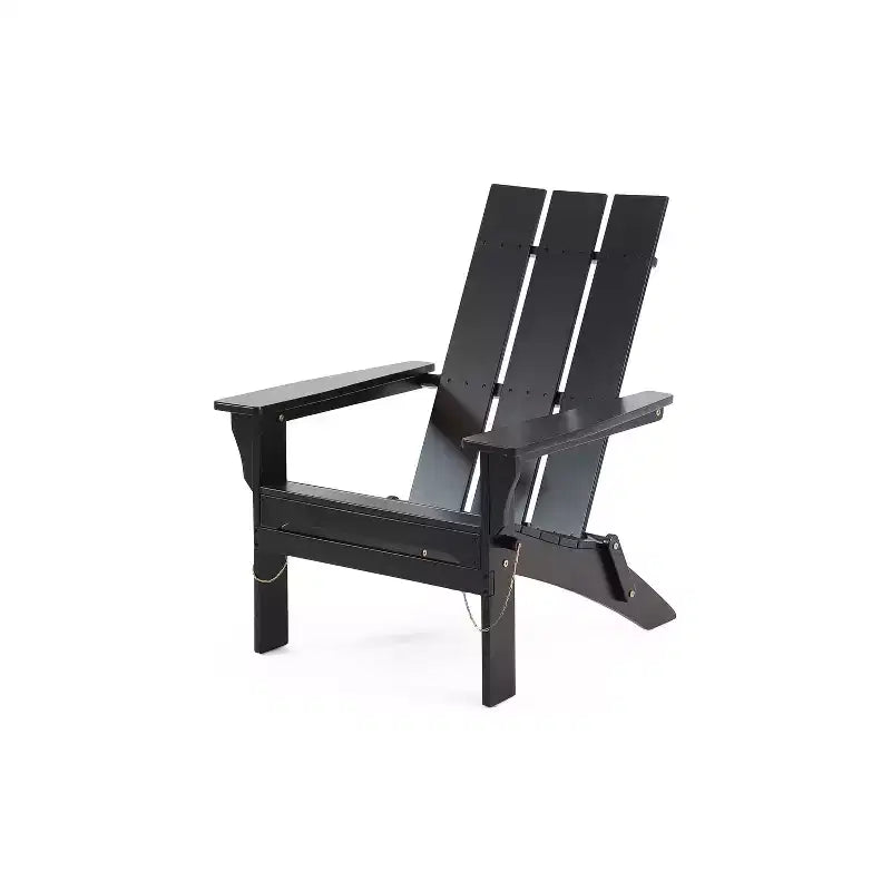 GDFStudio Gurekam Outdoor Acacia Wood Folding High Back Adirondack Chair