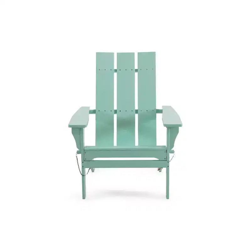 Sedia pieghevole Adirondack alta da esterno GDFStudio Gurekam in legno di acacia