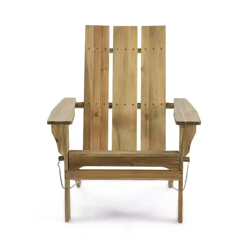 Sedia pieghevole Adirondack alta da esterno GDFStudio Gurekam in legno di acacia