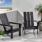 GDFStudio Gurekam Outdoor Acacia Wood Folding High Back Adirondack Chair (Set of 2)
