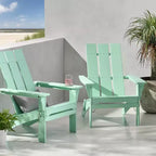 GDFStudio Gurekam Outdoor Acacia Wood Folding High Back Adirondack Chair (Set of 2)