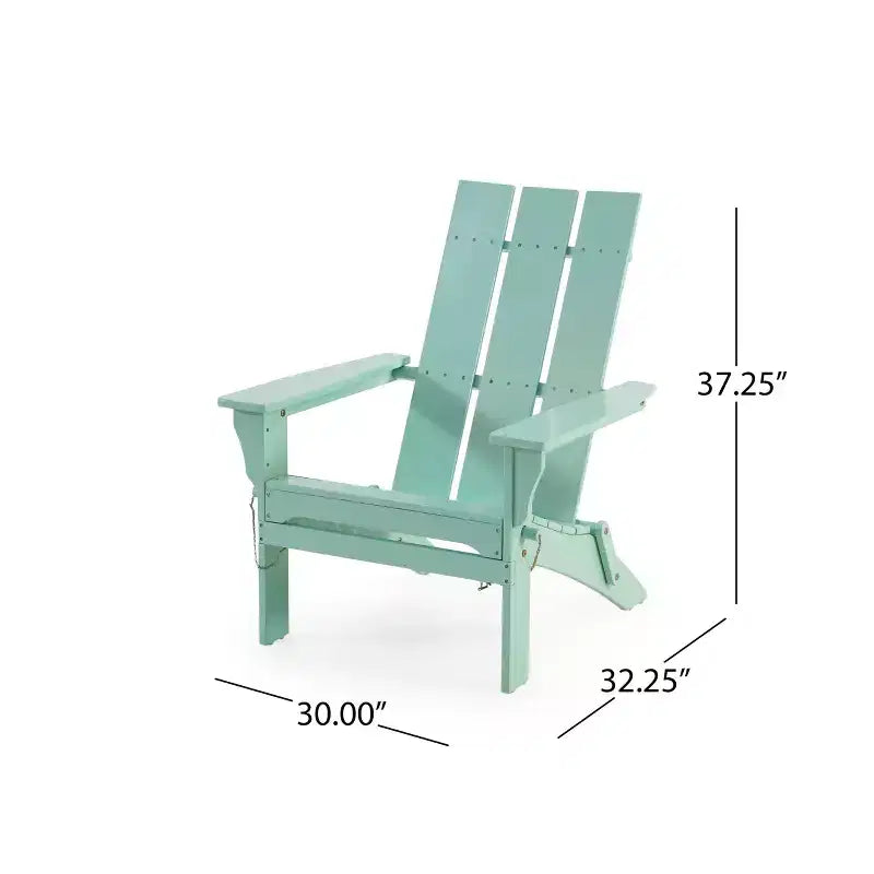 GDFStudio Gurekam Outdoor Acacia Wood Folding High Back Adirondack Chair (Set of 2)