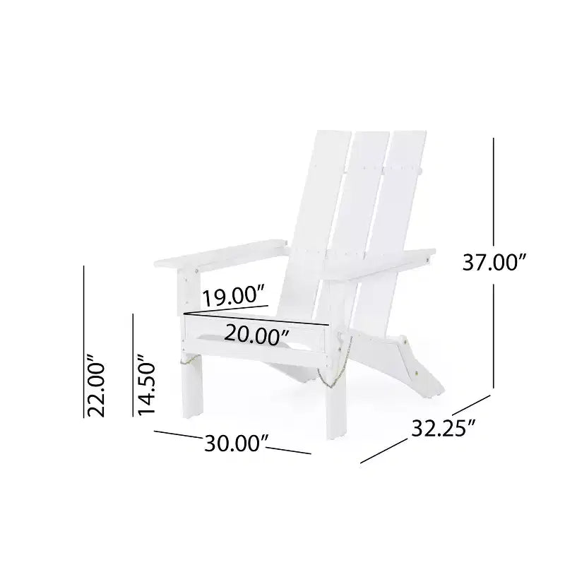 GDFStudio Gurekam Outdoor Acacia Wood Folding High Back Adirondack Chair (Set of 2)