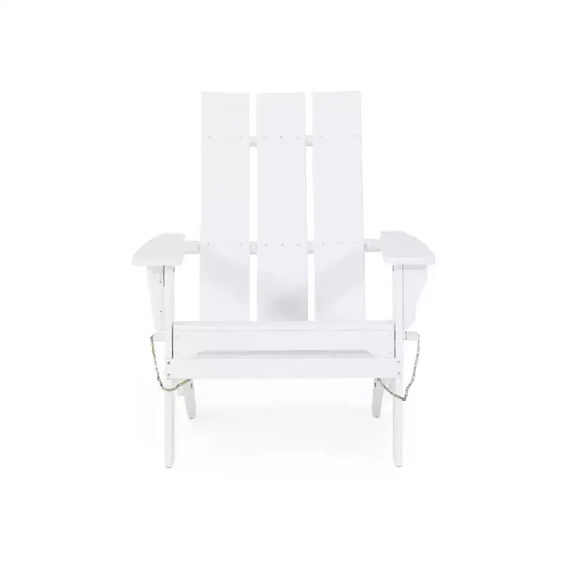 GDFStudio Gurekam Outdoor Acacia Wood Folding High Back Adirondack Chair (Set of 2)