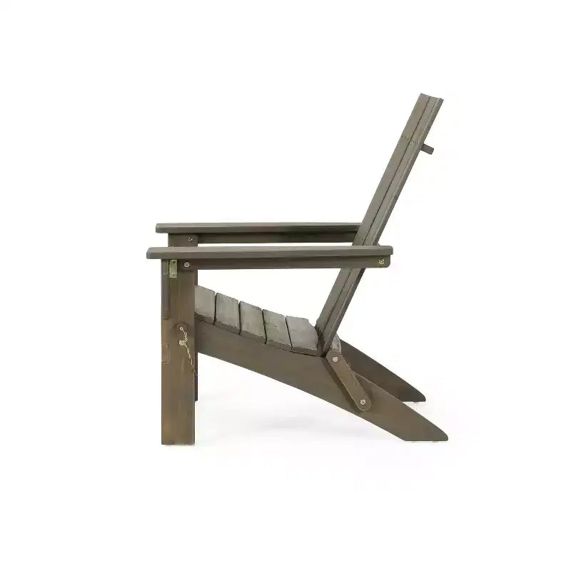 GDFStudio Gurekam Outdoor Acacia Wood Folding High Back Adirondack Chair (Set of 2)