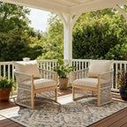 Christopher Knight Home Cassie Outdoor Aluminum Club Chair with Rope Accents (Set of 2)