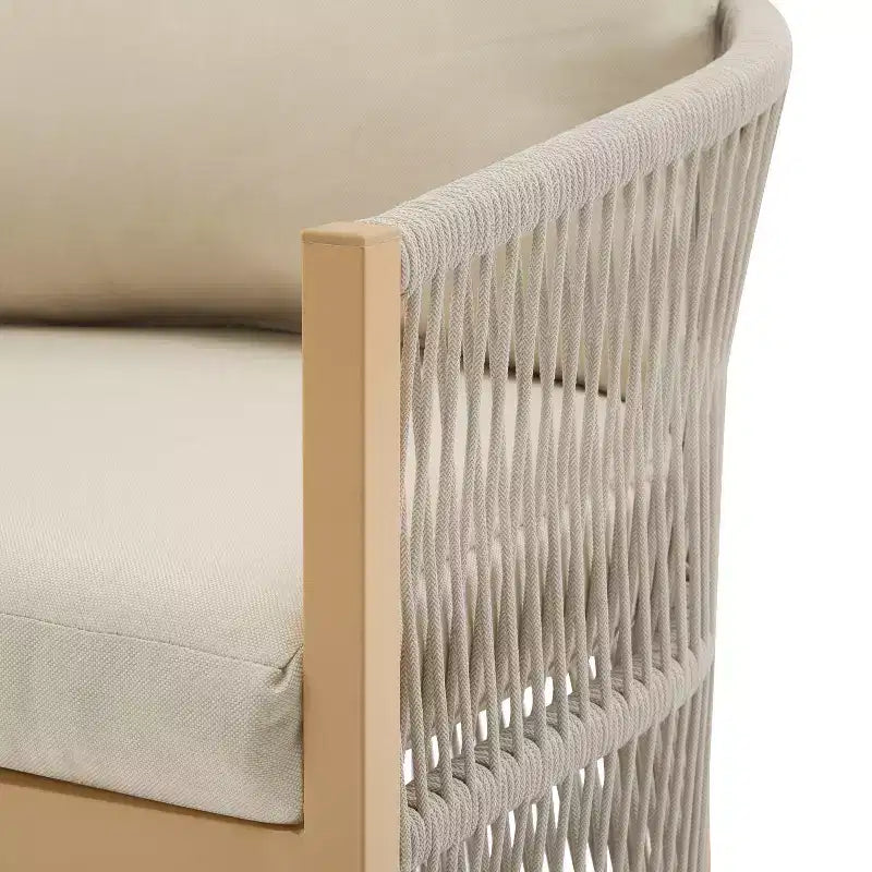 Christopher Knight Home Cassie Outdoor Aluminum Club Chair with Rope Accents (Set of 2)