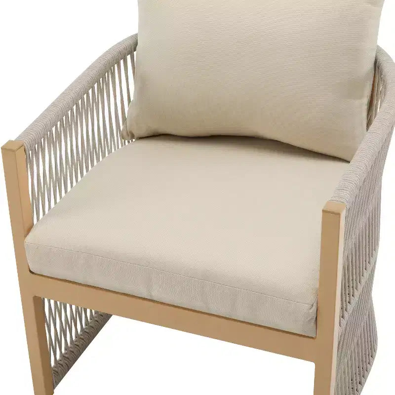 Christopher Knight Home Cassie Outdoor Aluminum Club Chair with Rope Accents (Set of 2)
