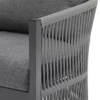 Christopher Knight Home Cassie Outdoor Aluminum Club Chair with Rope Accents (Set of 2)