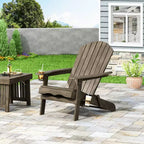 Christopher Knight Home Kandyce Sedia Adirondack Pieghevole da Esterno in Legno di Acacia con Portabicchieri