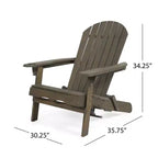Christopher Knight Home Kandyce Sedia Adirondack Pieghevole da Esterno in Legno di Acacia con Portabicchieri