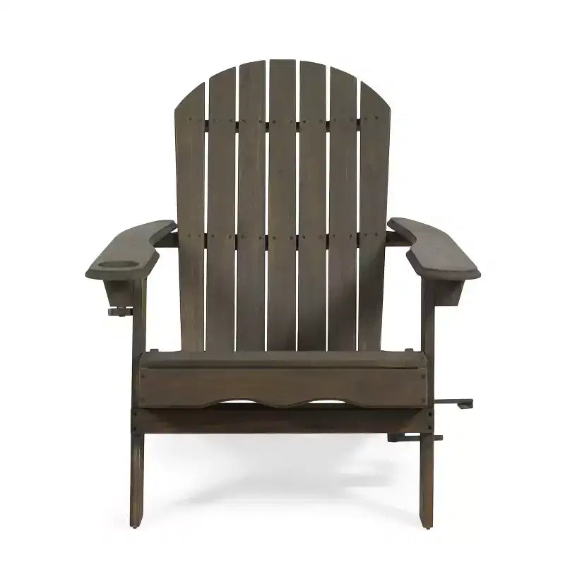 Christopher Knight Home Kandyce Sedia Adirondack Pieghevole da Esterno in Legno di Acacia con Portabicchieri