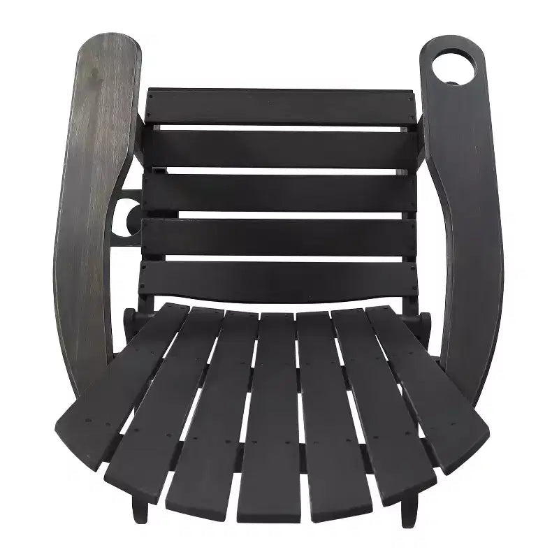 Christopher Knight Home Kandyce Sedia Adirondack Pieghevole da Esterno in Legno di Acacia con Portabicchieri