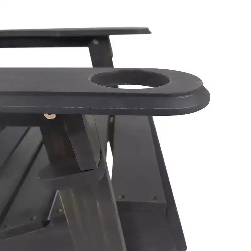 Christopher Knight Home Kandyce Sedia pieghevole Adirondack da esterno in legno di acacia con portabicchieri (set da 2)