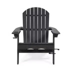Christopher Knight Home Kandyce Sedia pieghevole Adirondack da esterno in legno di acacia con portabicchieri (set da 2)