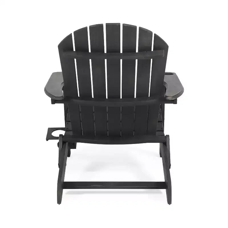 Christopher Knight Home Kandyce Sedia pieghevole Adirondack da esterno in legno di acacia con portabicchieri (set da 2)
