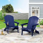 Christopher Knight Home Kandyce Sedia pieghevole Adirondack da esterno in legno di acacia con portabicchieri (set da 2)