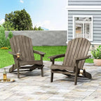 Christopher Knight Home Kandyce Sedia pieghevole Adirondack da esterno in legno di acacia con portabicchieri (set da 2)