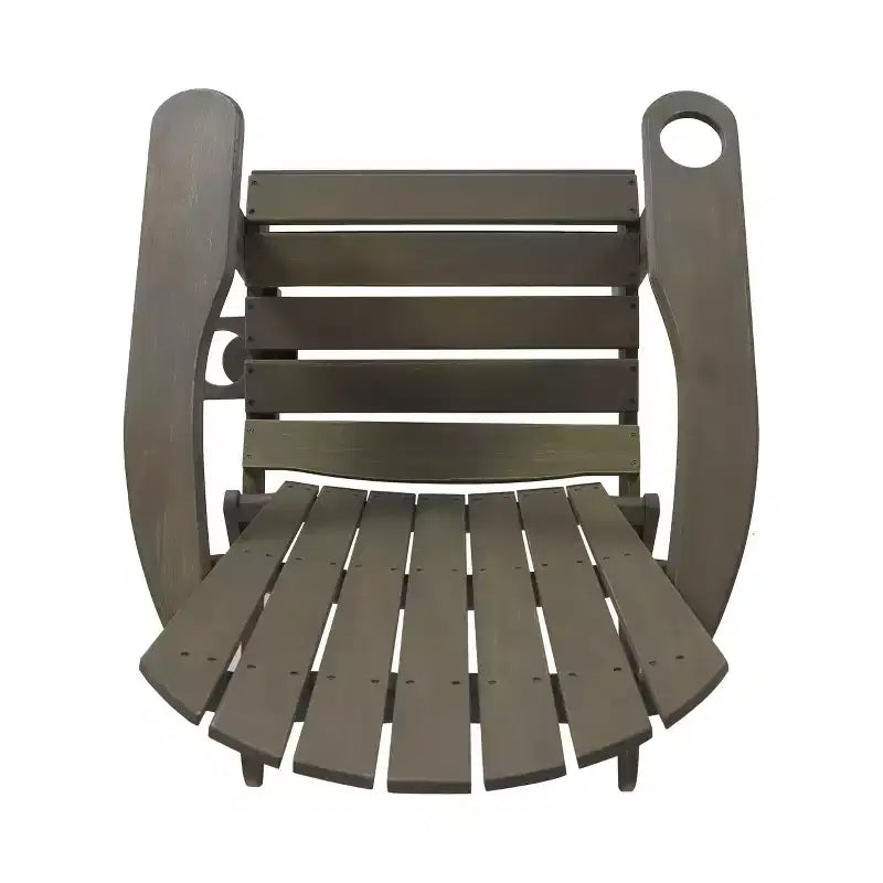 Christopher Knight Home Kandyce Sedia pieghevole Adirondack da esterno in legno di acacia con portabicchieri (set da 2)