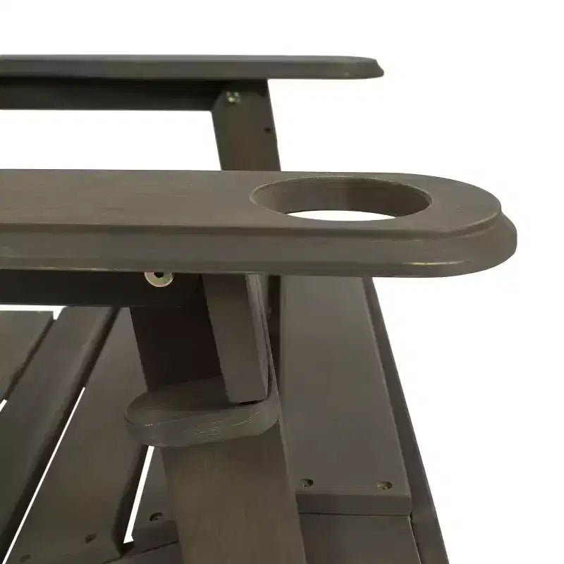 Christopher Knight Home Kandyce Sedia pieghevole Adirondack da esterno in legno di acacia con portabicchieri (set da 2)