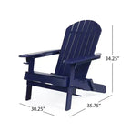 Christopher Knight Home Kandyce Sedia pieghevole Adirondack da esterno in legno di acacia con portabicchieri (set da 2)