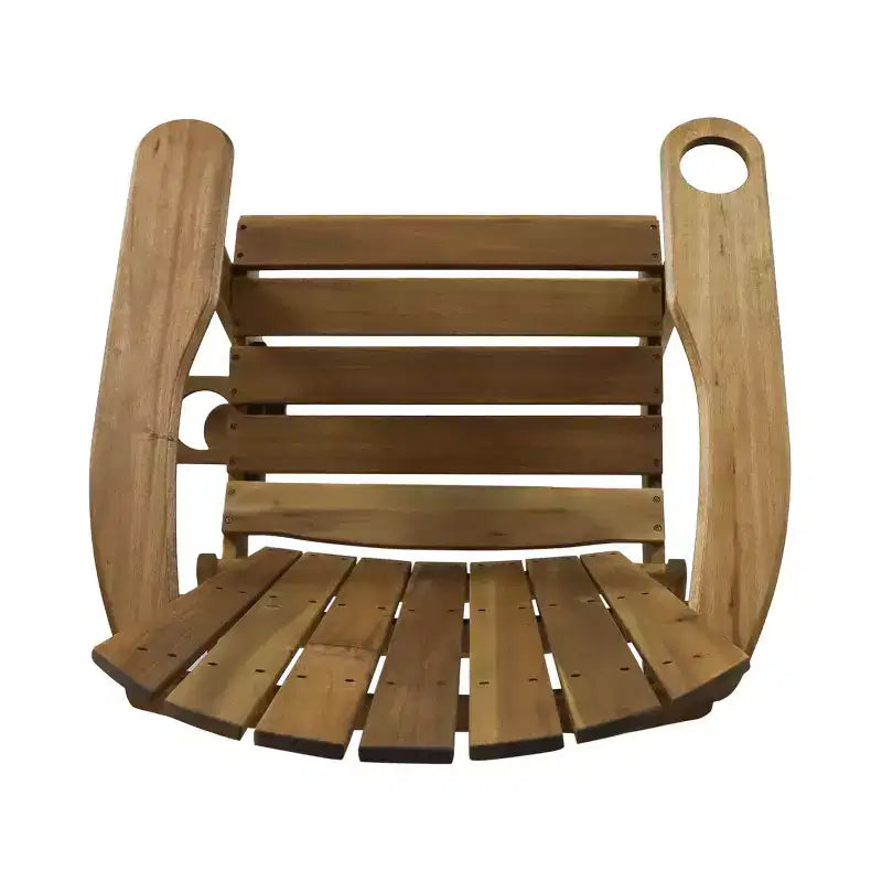 Christopher Knight Home Kandyce Sedia pieghevole Adirondack da esterno in legno di acacia con portabicchieri (set da 2)