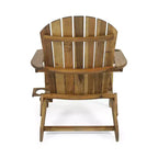 Christopher Knight Home Kandyce Sedia pieghevole Adirondack da esterno in legno di acacia con portabicchieri (set da 2)