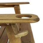 Christopher Knight Home Kandyce Sedia pieghevole Adirondack da esterno in legno di acacia con portabicchieri (set da 2)