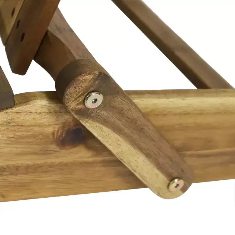 Christopher Knight Home Kandyce Sedia pieghevole Adirondack da esterno in legno di acacia con portabicchieri (set da 2)