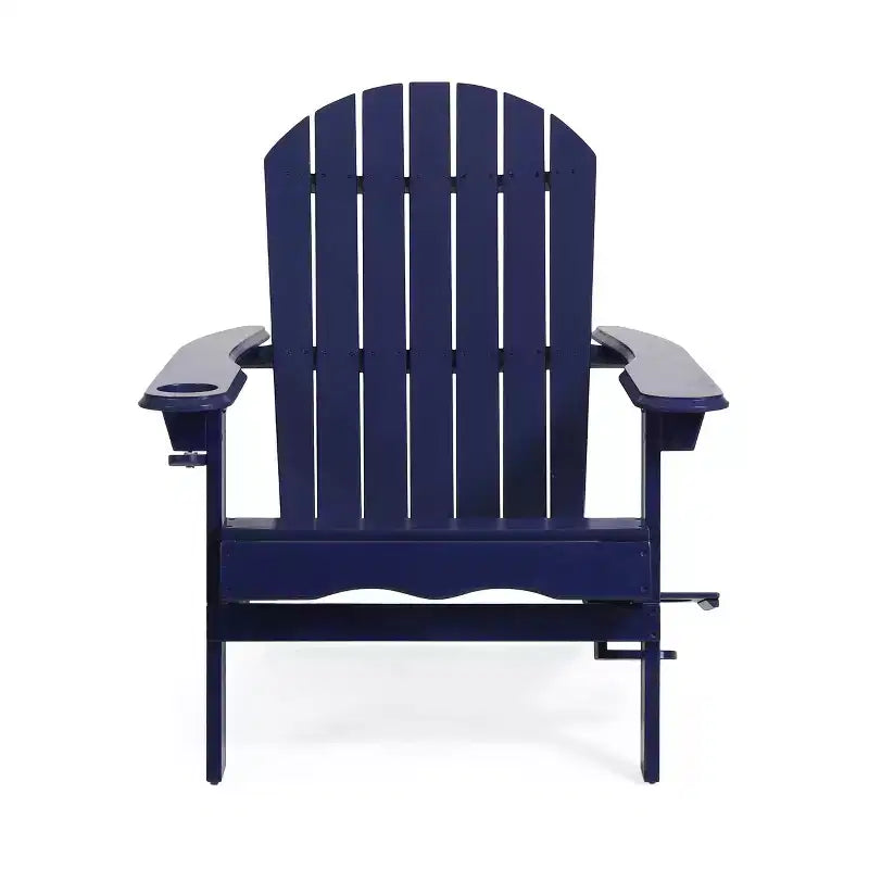 Christopher Knight Home Kandyce Sedia pieghevole Adirondack da esterno in legno di acacia con portabicchieri (set da 2)