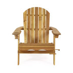 Christopher Knight Home Kandyce Sedia pieghevole Adirondack da esterno in legno di acacia con portabicchieri (set da 2)