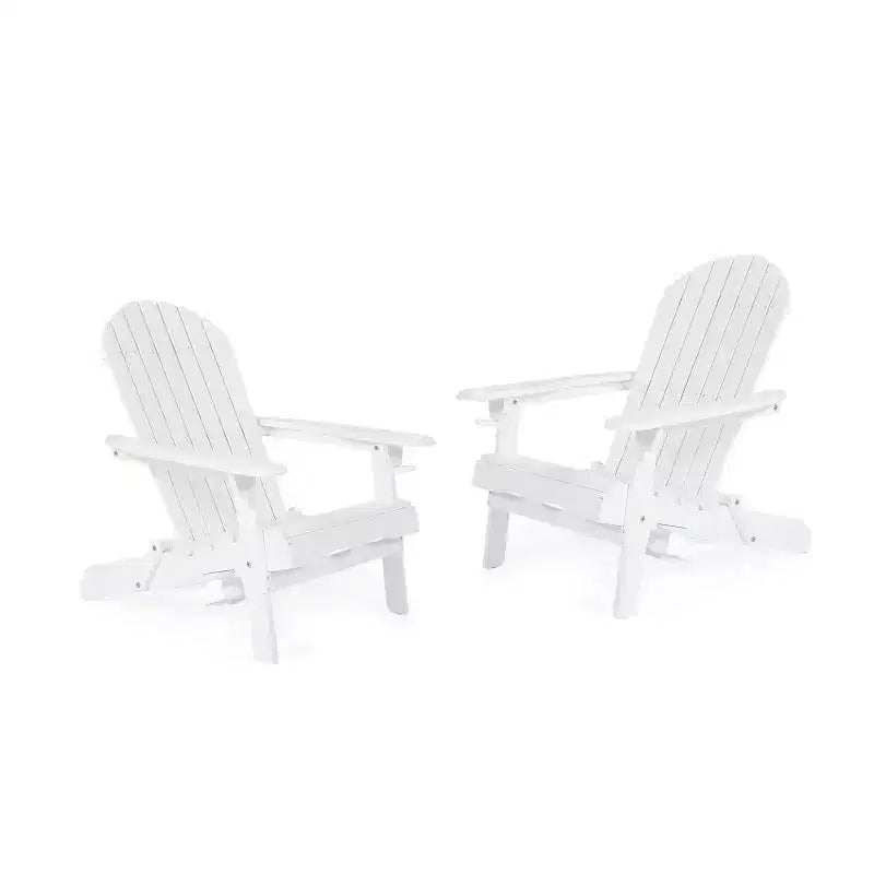 Christopher Knight Home Kandyce Sedia pieghevole Adirondack da esterno in legno di acacia con portabicchieri (set da 2)