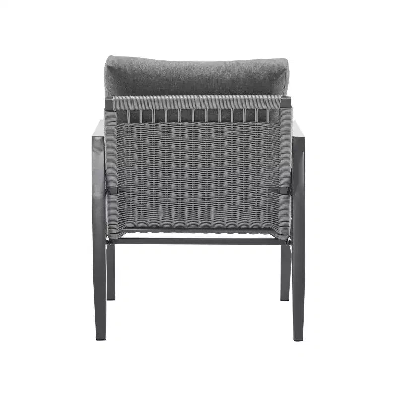 Christopher Knight Home Riley Outdoor Rope and Aluminum Upholstered Club Chair (Set of 2)