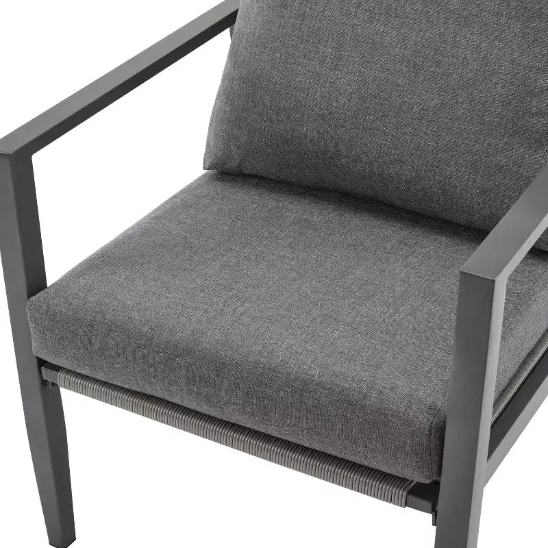 Christopher Knight Home Riley Outdoor Rope and Aluminum Upholstered Club Chair (Set of 2)