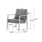 Christopher Knight Home Riley Outdoor Rope and Aluminum Upholstered Club Chair (Set of 2)