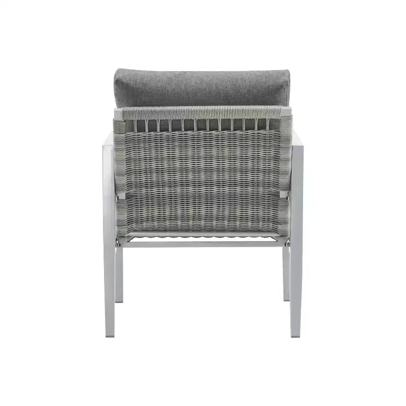 Christopher Knight Home Riley Outdoor Rope and Aluminum Upholstered Club Chair (Set of 2)