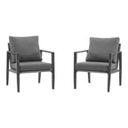 Christopher Knight Home Riley Outdoor Rope and Aluminum Upholstered Club Chair (Set of 2)