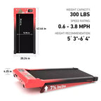 DeerRun Q2 Limited 7% Incline Under-Desk Walking Pad, Compact Under Desk Treadmill for Home & Office