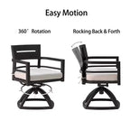 Christopher Knight Home Olivia Modern Aluminum Stable Base Swivel Chairs with Removable Sunbrella Cushions ( Set of 2)